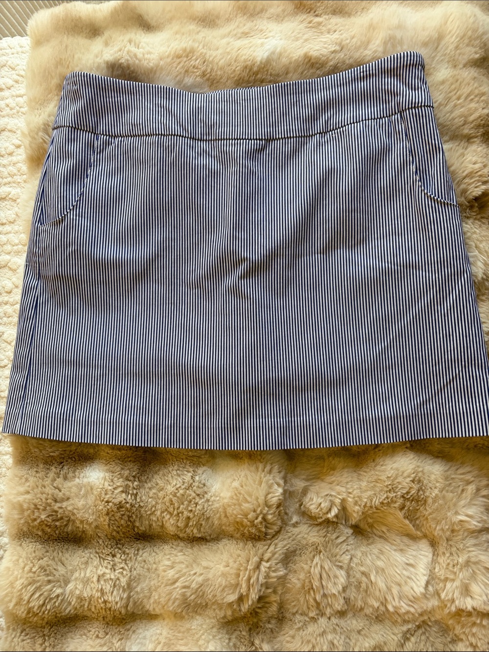 Zac and Rachel blue and white pinstripe skort size 14